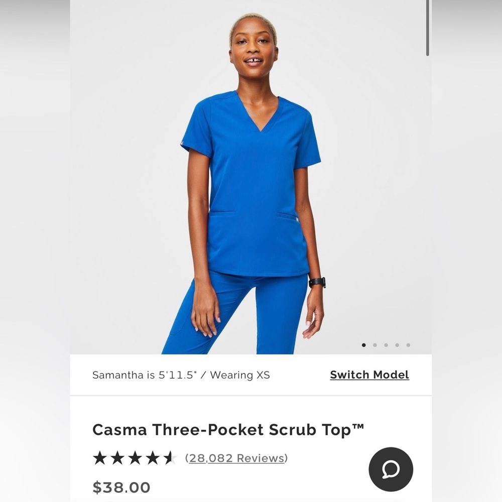 Figs three pocket scrub top